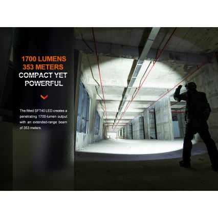 Fenix PD35R - LED Uzlādējams lukturis LED/USB/2xCR123A IP68 1700 lm 100 h 3400 mAh