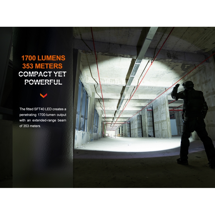 Fenix PD35R - LED Uzlādējams lukturis LED/USB/2xCR123A IP68 1700 lm 100 h 3400 mAh