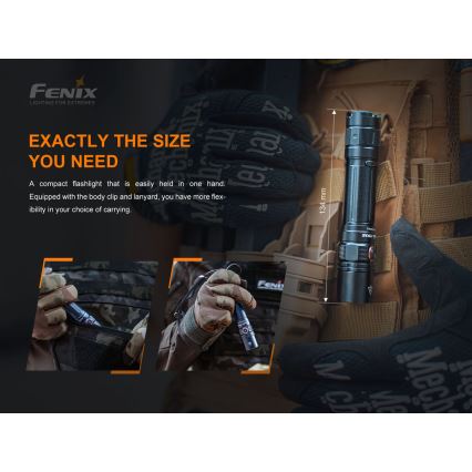 Fenix PD35V30 - LED Uzlādējams lukturis LED/USB/2xCR123A IP68 1700 spīdīgs 230 h 2600 mAh