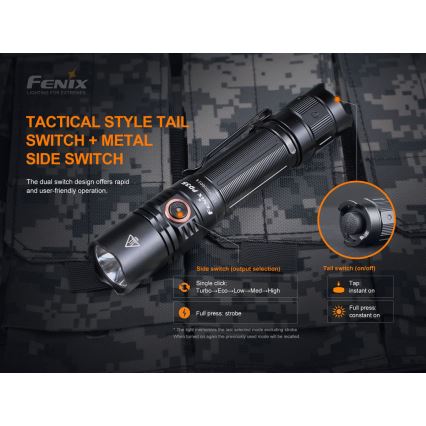 Fenix PD35V30 - LED Uzlādējams lukturis LED/USB/2xCR123A IP68 1700 spīdīgs 230 h 2600 mAh