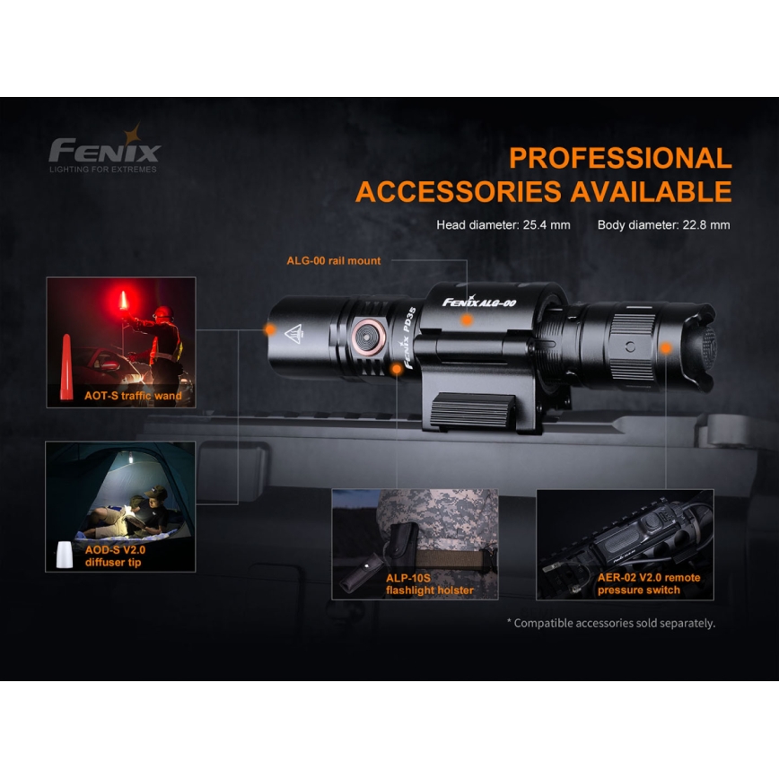 Fenix PD35V30 - Uzlādējams LED lukturis LED/USB/2xCR123A IP68 1700 lm 230 h 2600 mAh