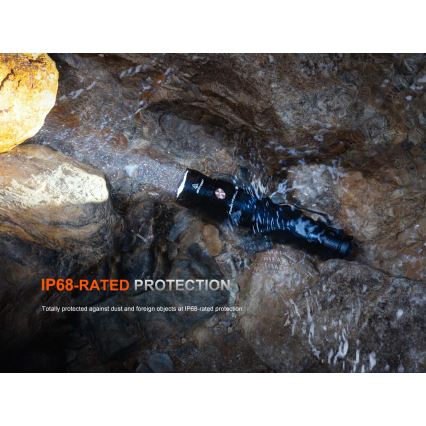 Fenix PD36RACE - LED regulējams uzlādējams lukturis LED/USB 5000 mAh IP68 3000 lm 63,45 h melns
