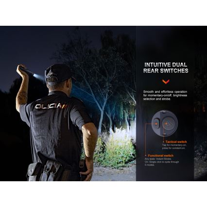 Fenix PD36RPRO - LED Uzlādējams taktiskais lukturītis LED/USB IP68 2800 lm 42 h 5000 mAh