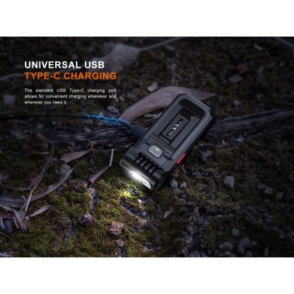 Fenix SW05RREDBLC - LED Aptumšojama uzlādējams lukturītis LED/USB IPX6 150 lm 49 h 700 mAh melna