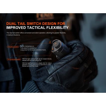 Fenix TK17BLK - LED uzlādējamais lukturis ar regulējamu spilgtumu LED/USB 6000 mAh IP68 3600 lm 60 h melns