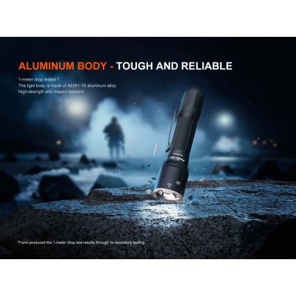 Fenix TK17BLK - LED uzlādējamais lukturis ar regulējamu spilgtumu LED/USB 6000 mAh IP68 3600 lm 60 h melns