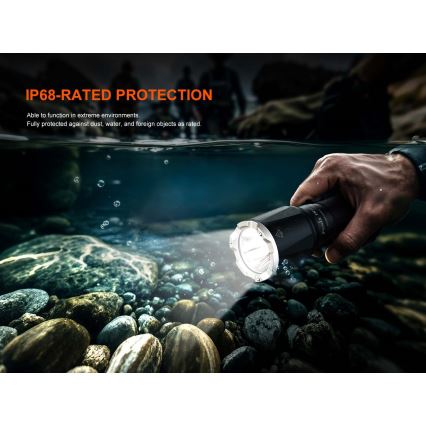 Fenix TK17BLK - LED uzlādējamais lukturis ar regulējamu spilgtumu LED/USB 6000 mAh IP68 3600 lm 60 h melns