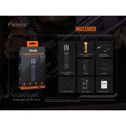 Fenix TK20RV20 - LED Taktisks uzlādējams lukturītis LED/USB IP68 3000 lm 48 h