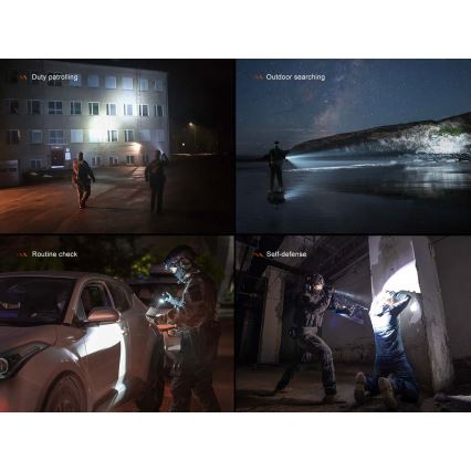 Fenix TK21RBLK - LED uzlādējams lukturis ar regulējamu spilgtumu LED/USB 6000 mAh IP68 3600 lm 72,5 h melns