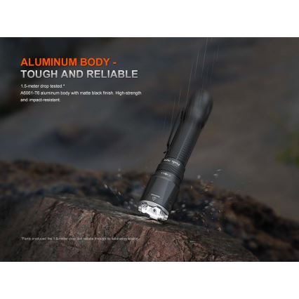 Fenix TK21RBLK - LED uzlādējams lukturis ar regulējamu spilgtumu LED/USB 6000 mAh IP68 3600 lm 72,5 h melns