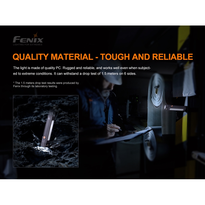 Fenix WT16R -  LED Uzlādējams gaismeklis 2xLED/USB IP66 300 lm 30 hrs