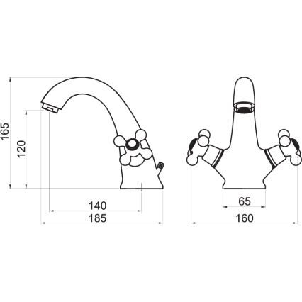 FERRO - Izlietnes jaucējkrāns ANTICA bronza