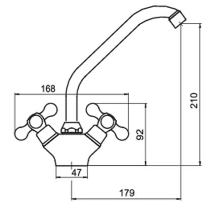 FERRO - Izlietnes jaucējkrāns ANTICA bronzas