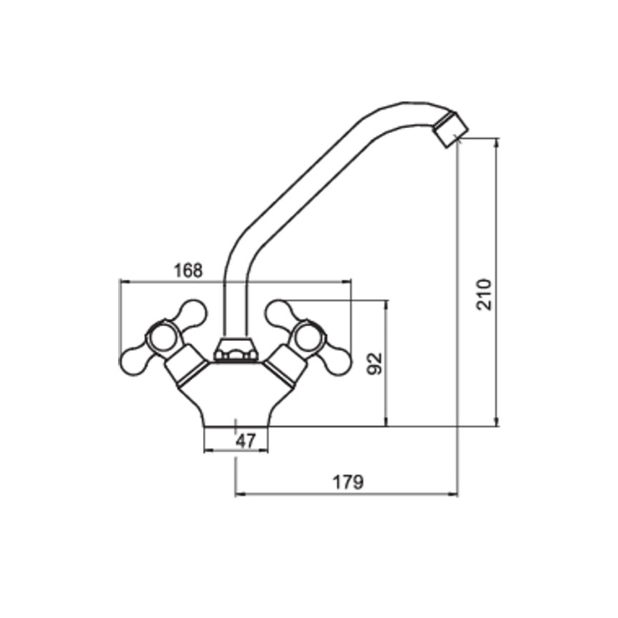 FERRO - Izlietnes jaucējkrāns ANTICA bronzas
