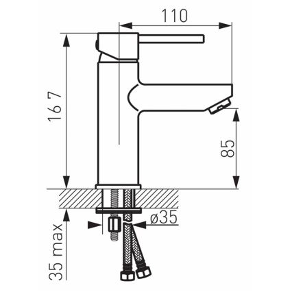 FERRO - izlietnes jaucējkrāns + izlietnes aizbīdnis FIESTA spīdīgs hroms