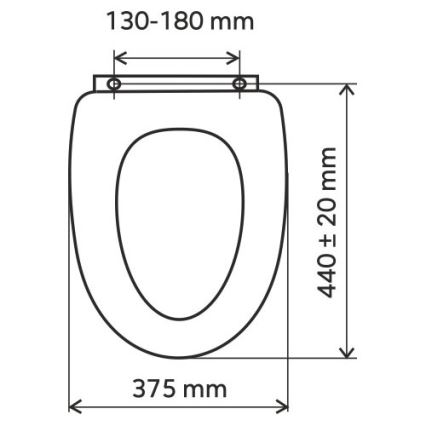 FERRO - Tualetes sēdeklis SoftClose MDF/balts