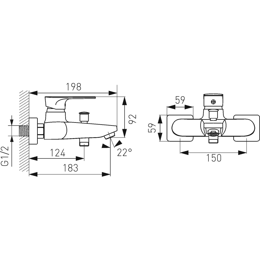 FERRO - Vannas jaucējkrāns ALGEO SQUARE spīdīgs hroms