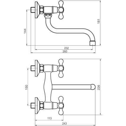 FERRO - Virtuves/izlietnes jaucējkrāns ANTICA bronza