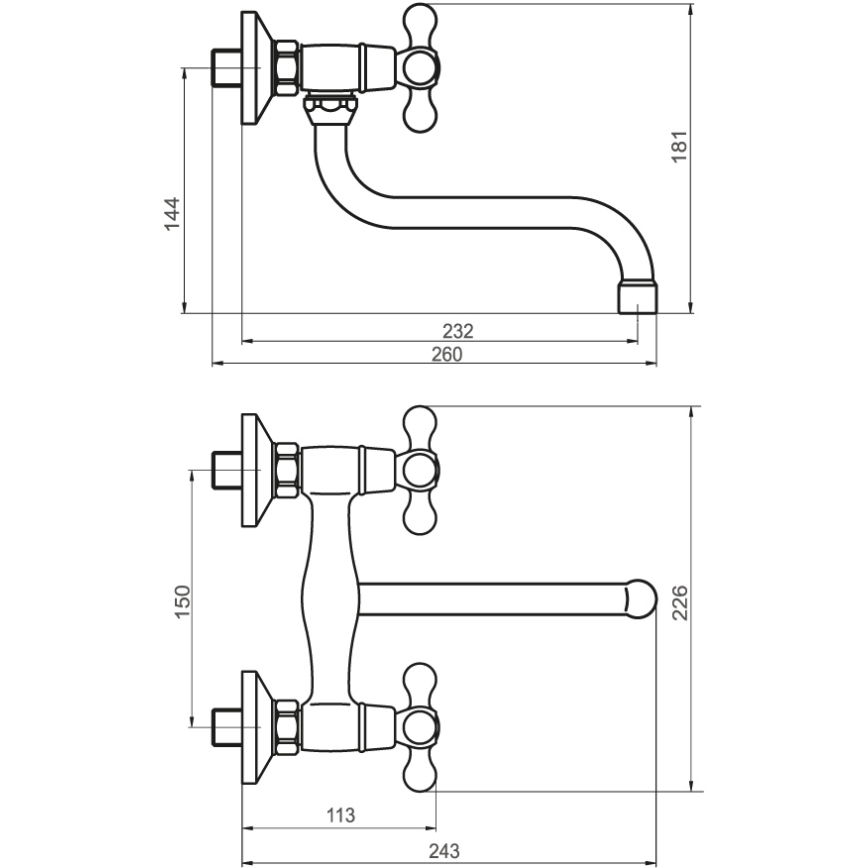 FERRO - Virtuves/izlietnes jaucējkrāns ANTICA bronza