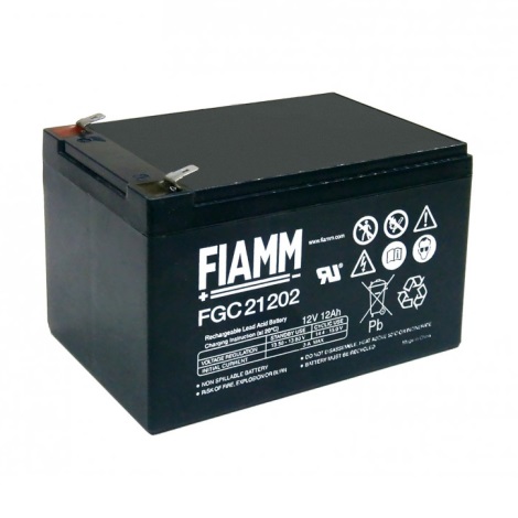 Fiamm FGC21202 - Ciklisks svina skābes baterija 12V/12Ah/faston 6.3 mm