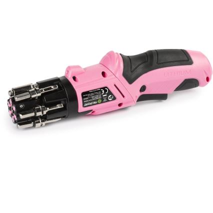Fieldmann - AKU skrūvgriezis 3,6V 1300 mAh rozā