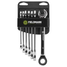 Fieldmann - Uzgriežņu atslēgu komplekts ar sprūdratu 7gab