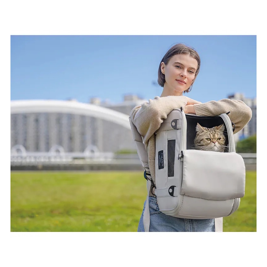 Fikago - Ceļojumu soma suņiem un kaķiem TRUFFLE Grey