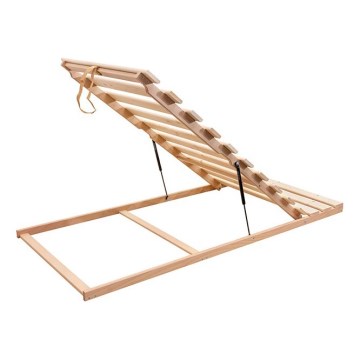 Fiksēta redeļu gultas pamatne ar kāju slīpumu HOVDEN 200x90 cm
