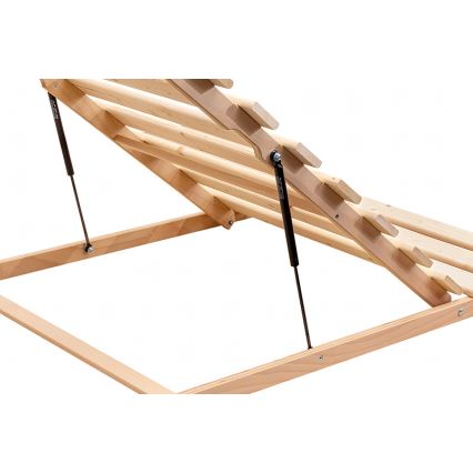 Fiksēta redeļu gultas pamatne ar kāju slīpumu HOVDEN 200x90 cm