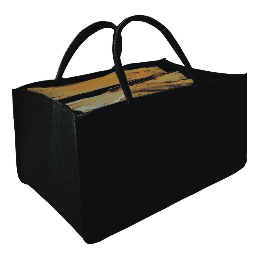 Filca koka grozs ar rokturiem 27x50 cm melna