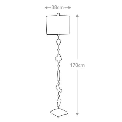 Flambeau - Grīdas stāvlampa FRAGMENT 1xE27/60W/230V