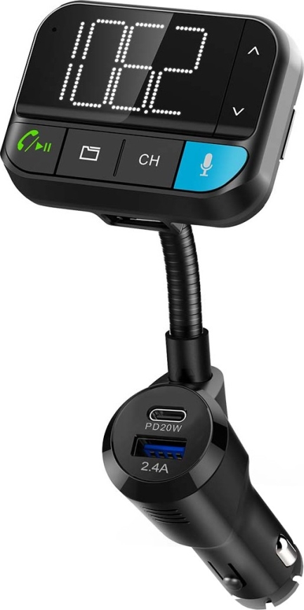 FM auto raidītājs ar brīvroku funkciju