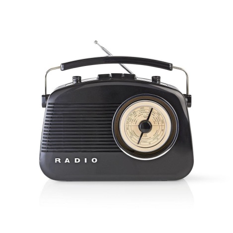FM Radio 4,5W/230V, melns