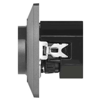 Franču mājas kontaktligzda ar USB-A+USB-C 250V/16A, antracīts