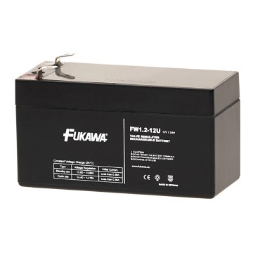 FUKAWA FW 1,2-12 U - Svina-skābes akumulators 12V/1,2Ah/Faston 4,7mm