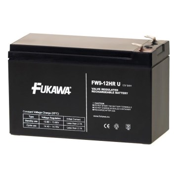 FUKAWA FW 9-12 HR - Svina-skābes akumulators 12V/9Ah/faston 6,3mm