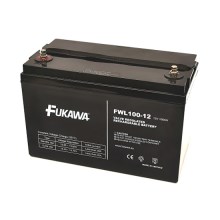FUKAWA FWL 100-12 - Svina-skābes baterija 12V/100 Ah/vītne M6