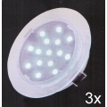 Fulgur 21072 - KOMPLEKTS 3x LED Vannas istabas iegremdējams gaismeklis ELESPOT 1xLED/0,7W/230V IP44