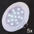 Fulgur 21073 - KOMPLEKTS 5x LED Vannas istabas piekaramo griestu gaismeklis ELESPOT 1xLED/0,7W/230V IP44