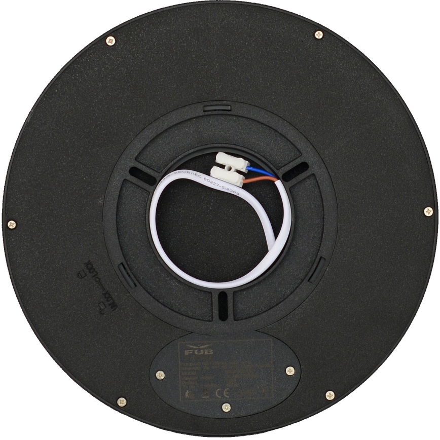Fulgur 41811 - LED Griestu lampa NOMY LED/18W/230V 3000/4000/6000K IP40 d. 23 cm melna