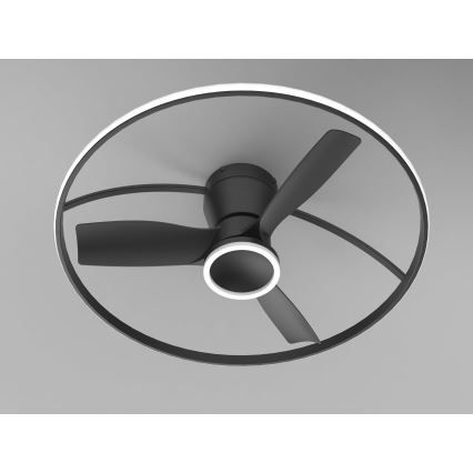 Fulgur s-43047 - LED dimmējams griestu ventilators THORA LED/50W/230V 2700-5000K melns + tālvadības pults
