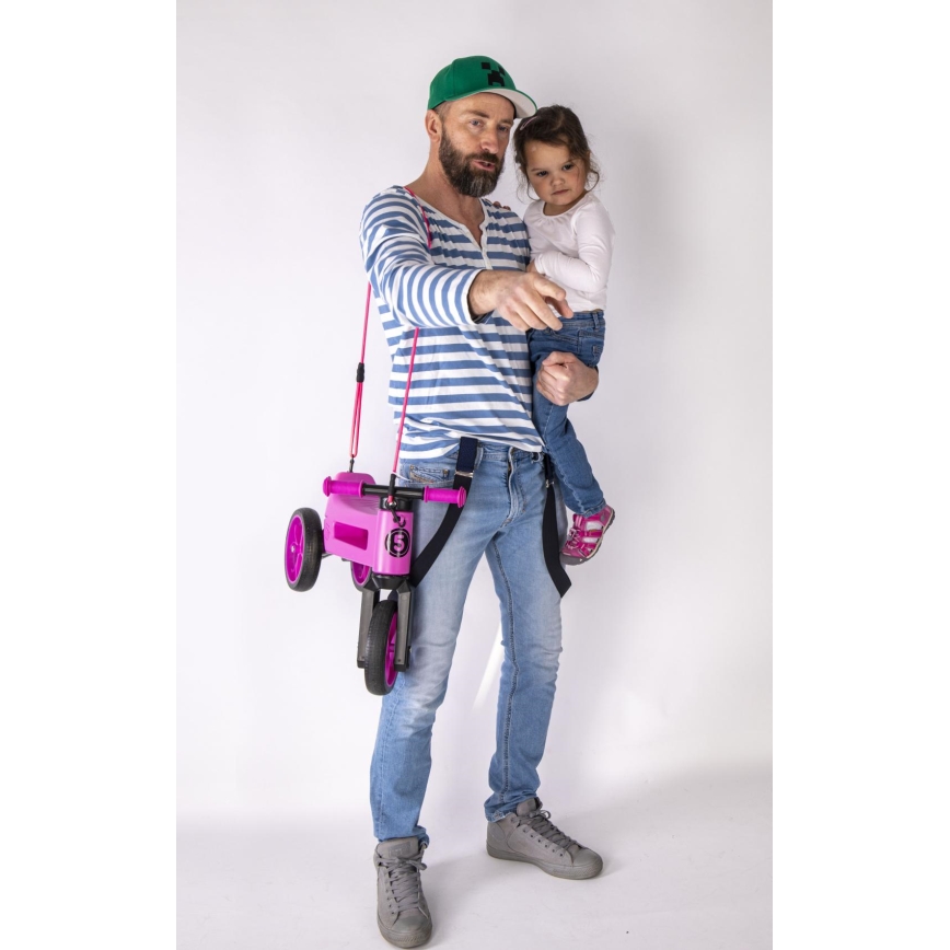 Funny Wheels - 2-in-1 balansritenis RIDER SUPER SPORT rozā/melna