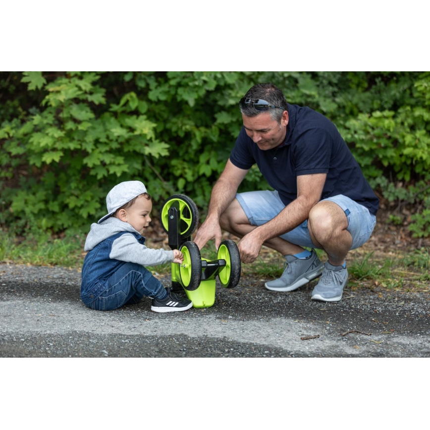 Funny Wheels - 2 vienā RIDER SUPER SPORT līdzsvara velosipēds, zaļš/melns