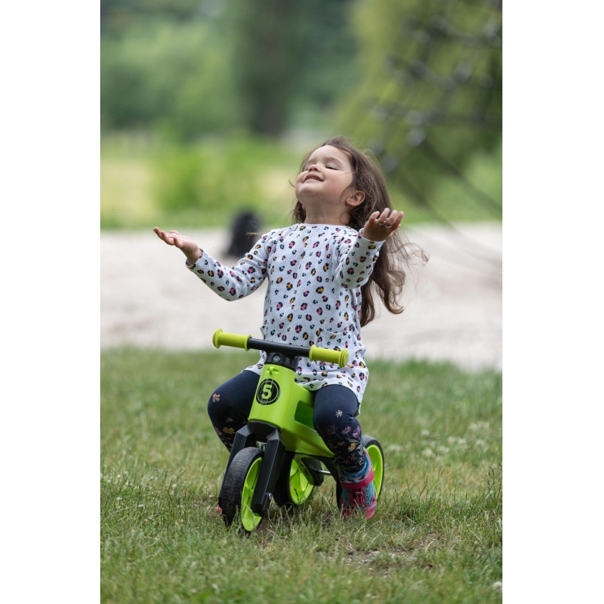 Funny Wheels - 2 vienā RIDER SUPER SPORT līdzsvara velosipēds, zaļš/melns