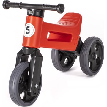 Funny Wheels - Balansa velosipēds 2in1 RIDER SPORT sarkans/melns