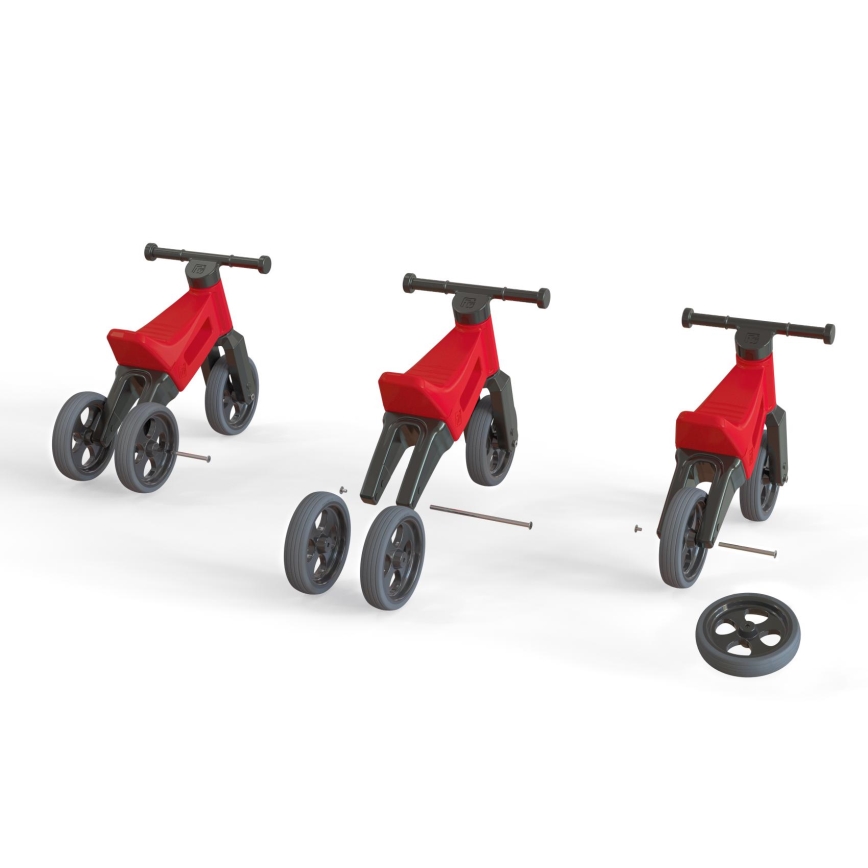 Funny Wheels - Balansa velosipēds 2in1 RIDER SPORT sarkans/melns