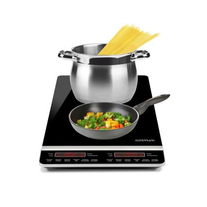 G3Ferrari G1013900 - Indukcijas divu plākšņu plīts DINAMIKO 3100 W/230 V, melna
