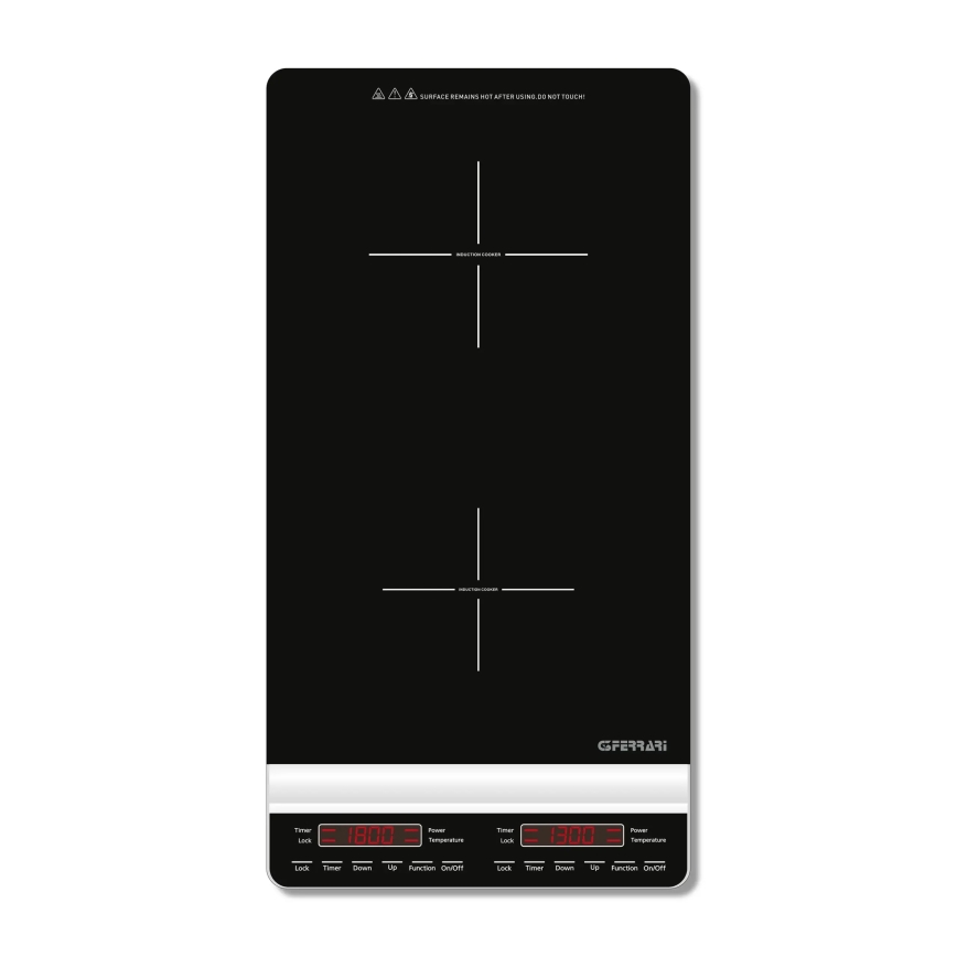 G3Ferrari G1013900 - Indukcijas divu plākšņu plīts DINAMIKO 3100 W/230 V, melna