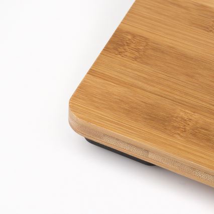 G3Ferrari G30042 - Precīzi digitālie personīgie svari ar bambusa virsmu, darbināmi ar 2x AAA baterijām