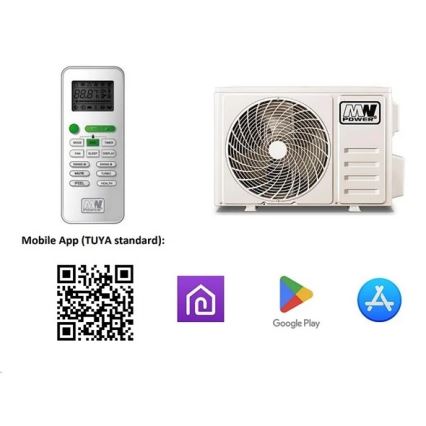 Gaisa kondicionieris 18K V1 5,2 kW Wi-Fi Tuya balts + tālvadība